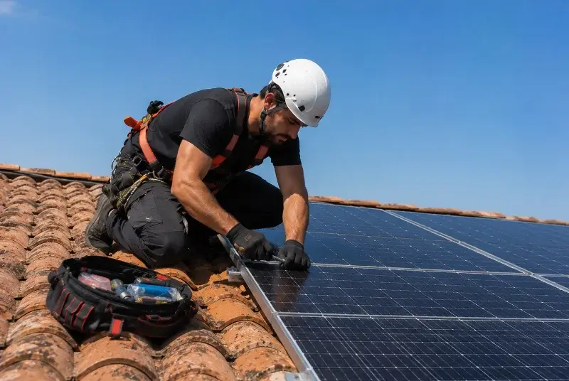 Maintenance et monitoring de panneaux solaires à Angoumé