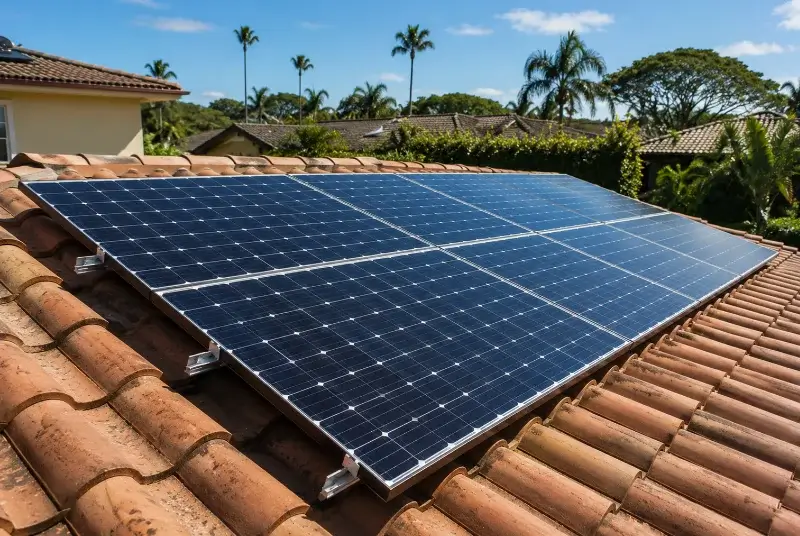 Installation de panneaux solaires à Angoumé
